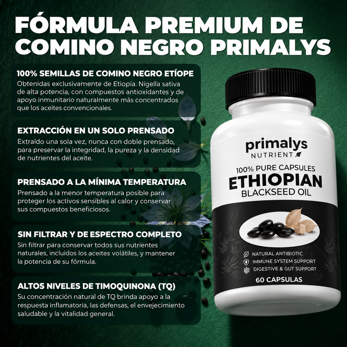 Primalys Nutrient - Aceite de comino negro etíope